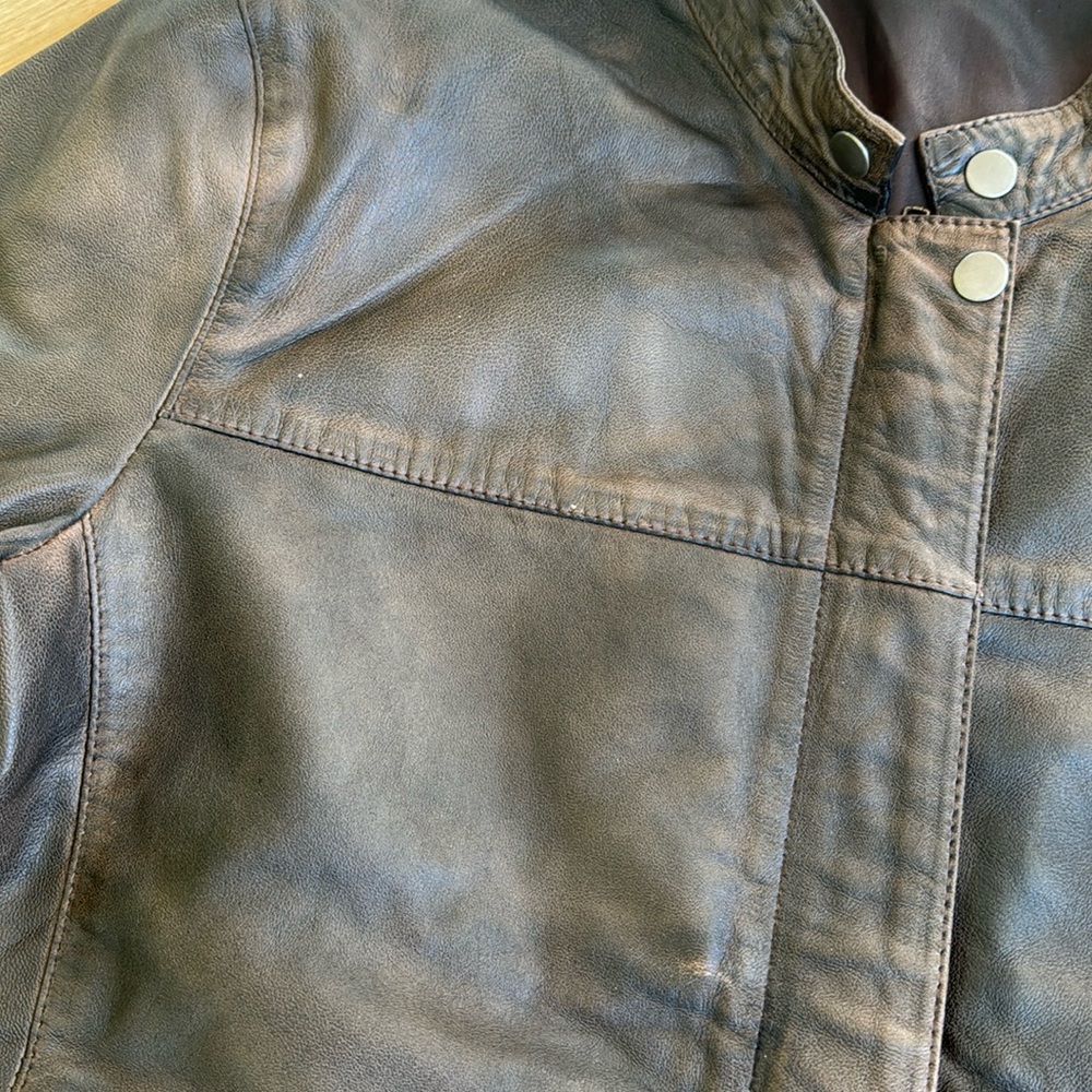SAROCHI Women's Handmade Oversize Bomber Lambskin Soft Real Leather - Picture 5 of 15